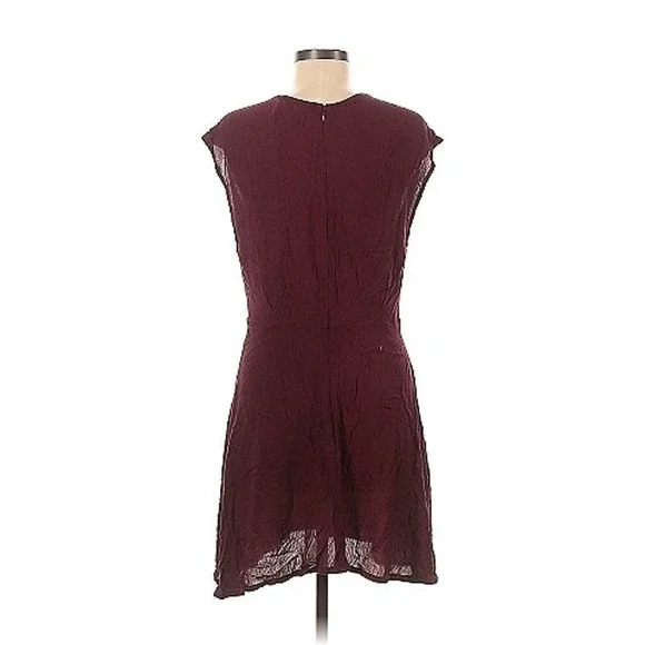 NWT Cleobella Burgundy Axel Tie Front Mini Dress Size Medium - Picture 5 of 7